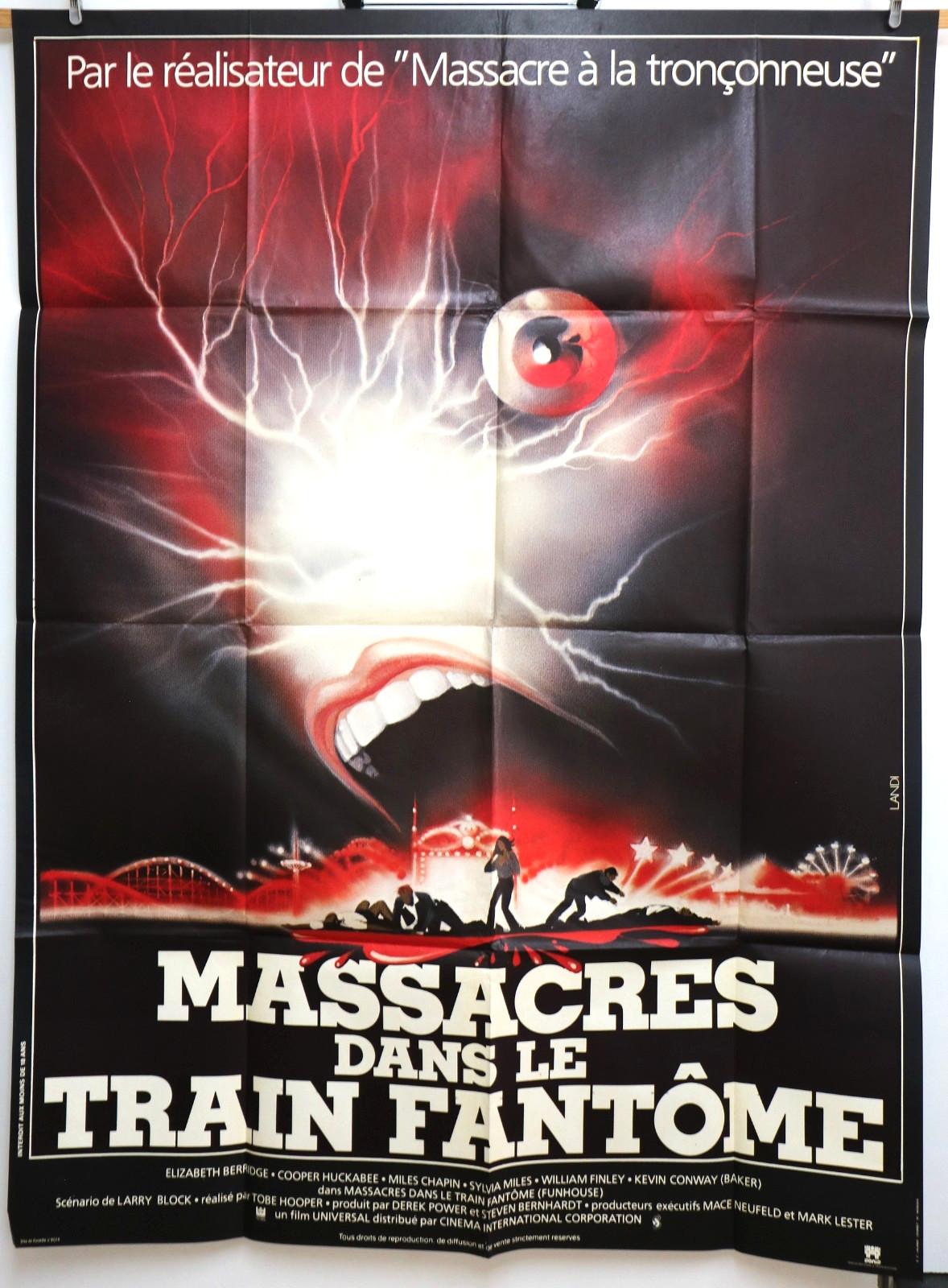 THE FUNHOUSE 1981 TOBE HOOPER Vintage French Original Movie Poster 120x160cm