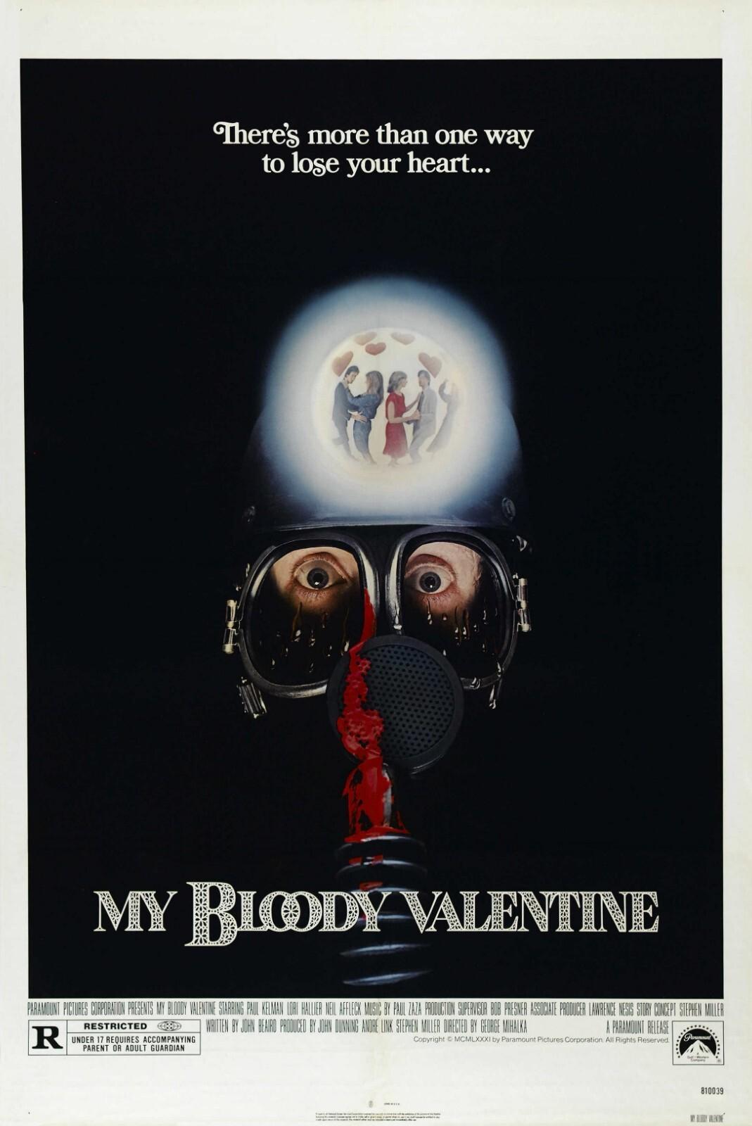 MY BLOODY VALENTINE Movie Poster RARE Horror