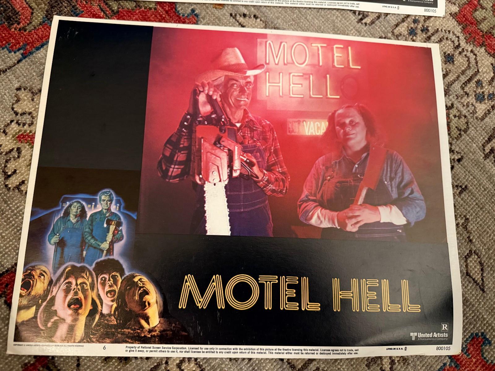 Motel Hell 1980 United Artists 11x14 horror lobby card Rory Calhoun Nancy Parson