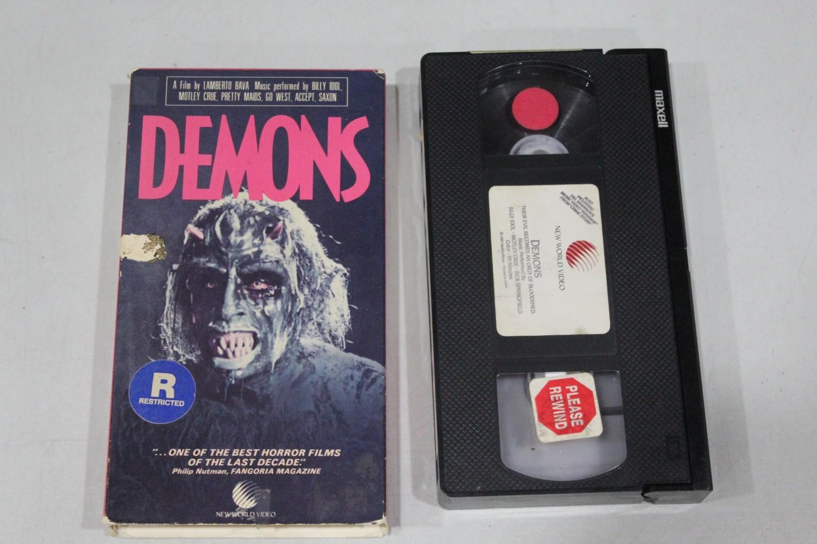 Demons VHS New World Video 1985 RARE Horror Classic Ex Rental