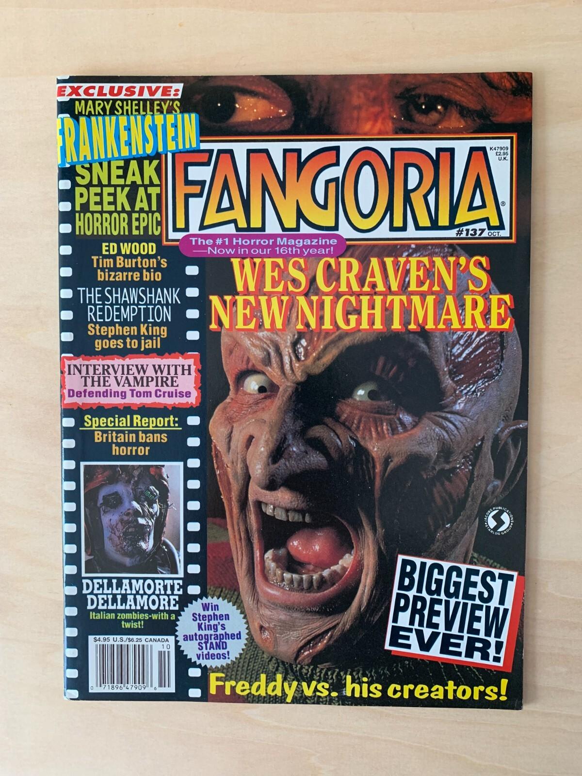 Fangoria Magazine #137 (1994) - Wes Craven's New Nightmare/Frankenstein/Ed Wood