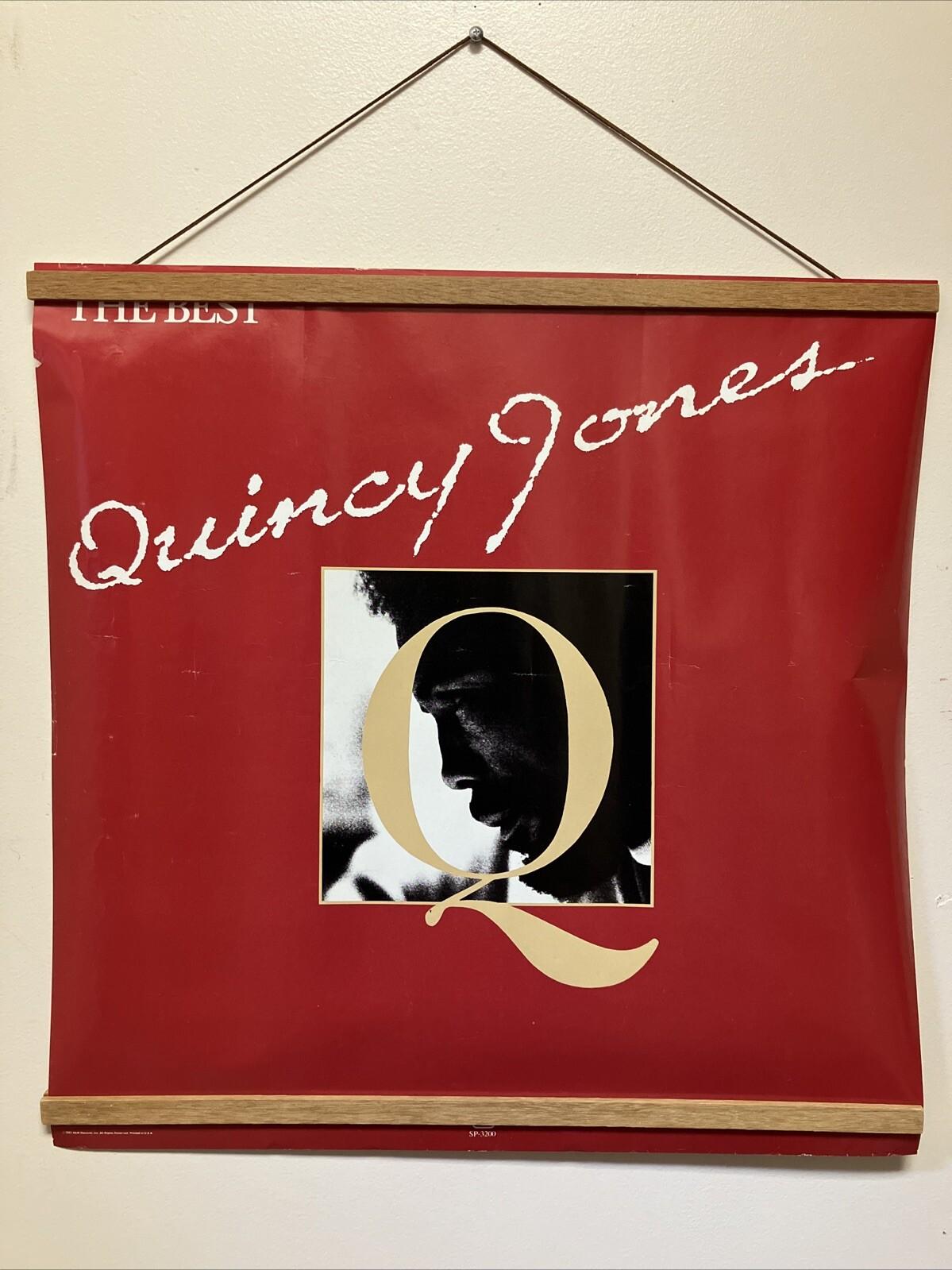 Original 1982 The Best Quincy Jones Q Vintage Promo Poster 24”x24”