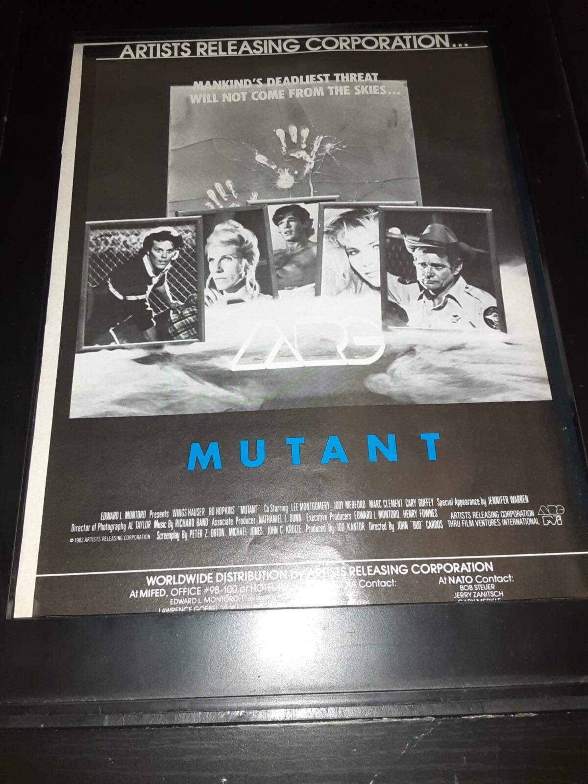 Mutant (Night Shadows) Rare Original 1984 Promo Poster Ad Framed!