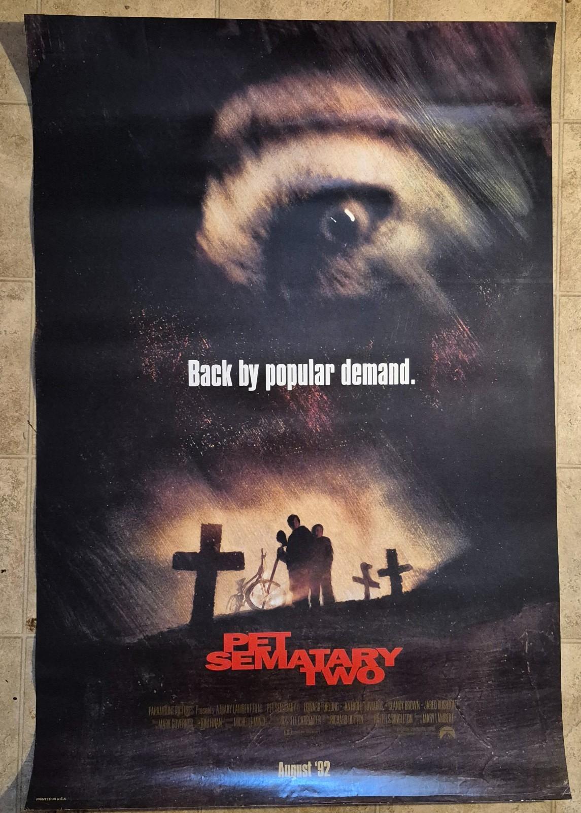 Pet Sematary II 1992 Mary Lambert HORROR Advance One Sheet Movie Poster