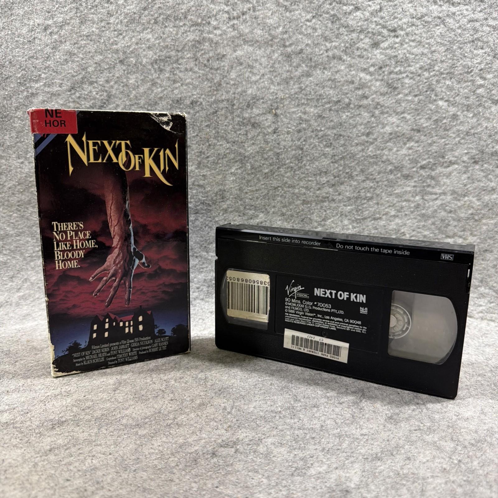 NEXT OF KIN VHS 1982 Aussie Horror Virgin Video Alternate CUT BOX
