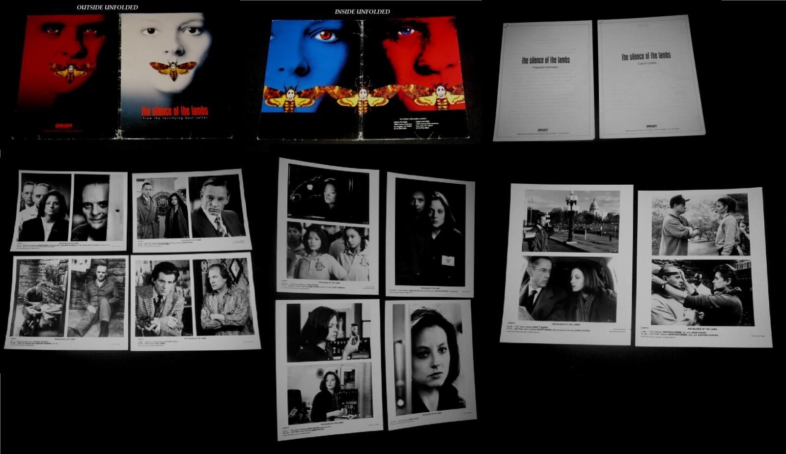 Orig SILENCE OF THE LAMBS 10 Still Press Kit 19 Pgs JODIE FOSTER ANTHONY HOPKINS
