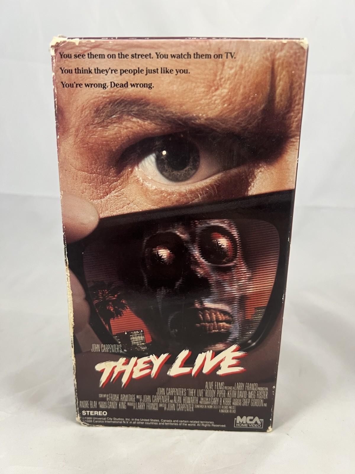 They Live 1989 MCA Original VHS John Carpenter Rowdy Roddy Piper Horror Tested
