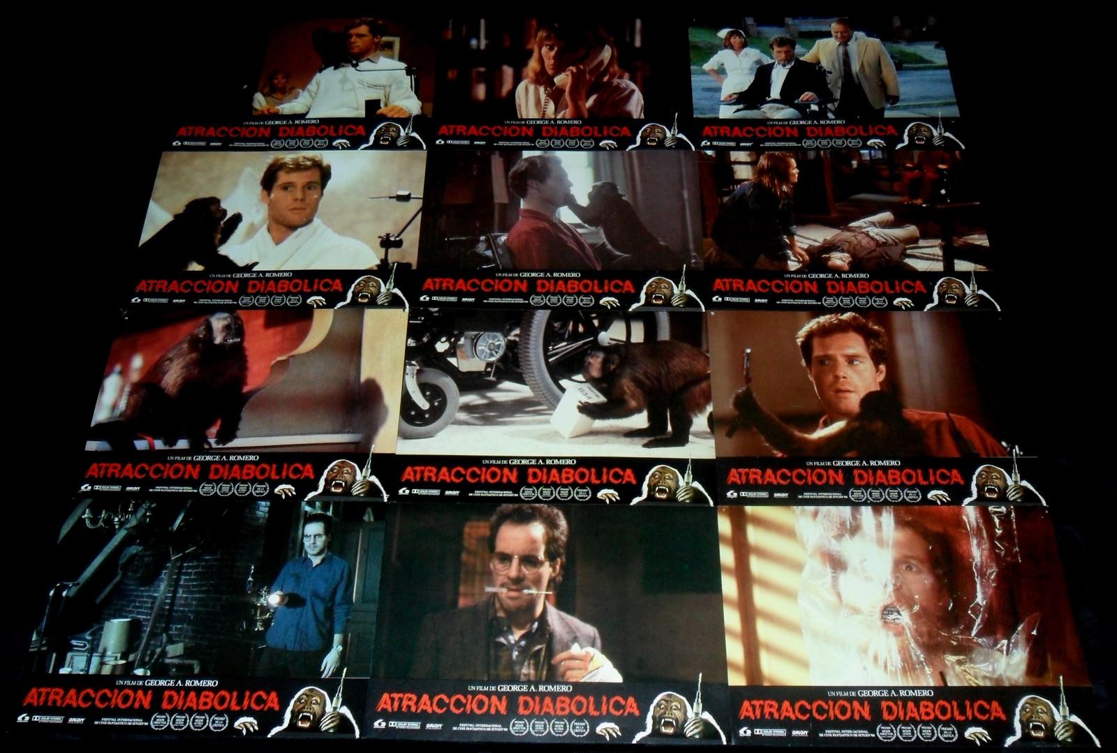 1988 Monkey Shines ORIGINAL SPAIN LOBBY CARD SET George A. Romero 