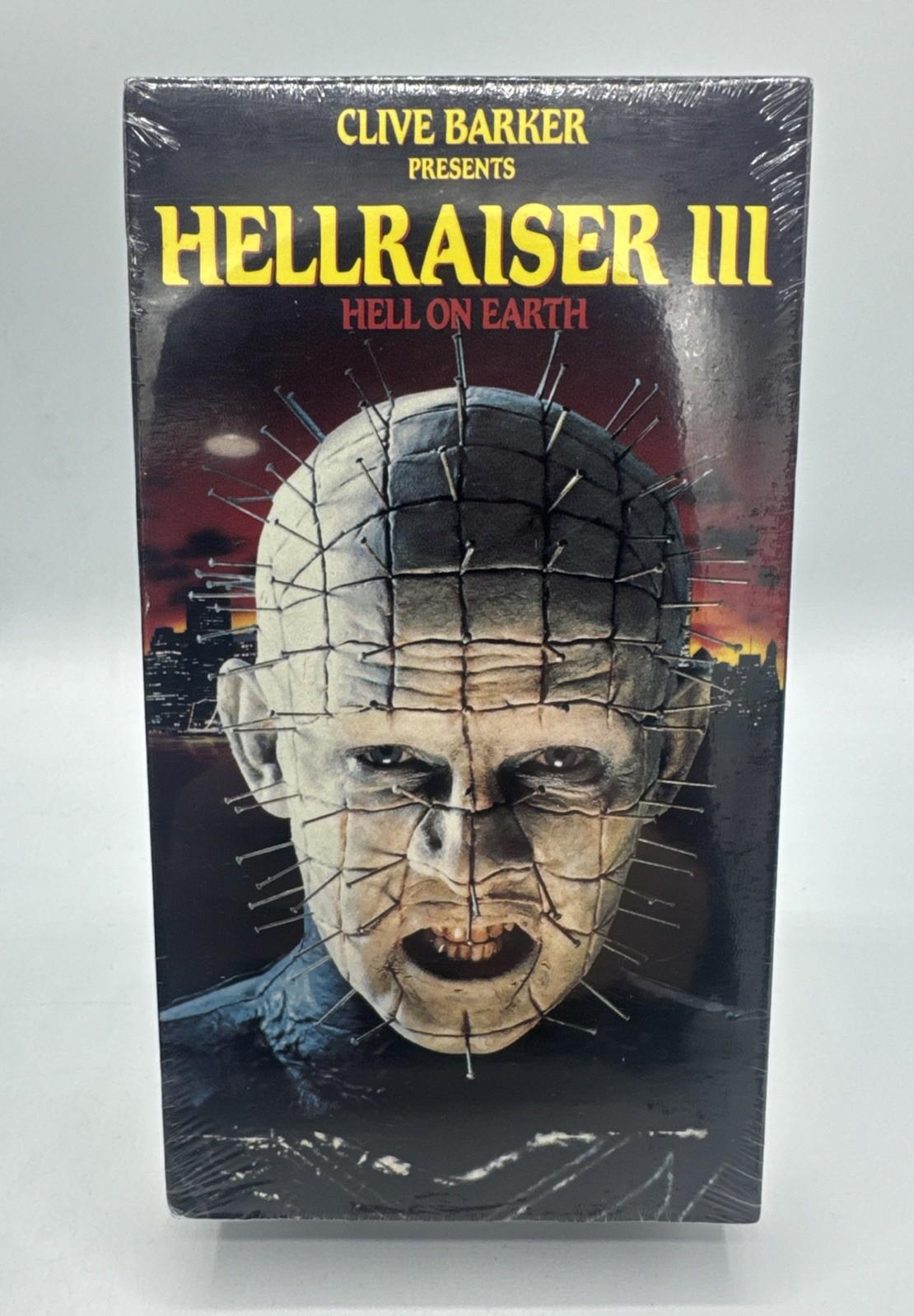 Hellraiser III: Hell on Earth (VHS, 1992) New Sealed w Watermark Horror Pinhead