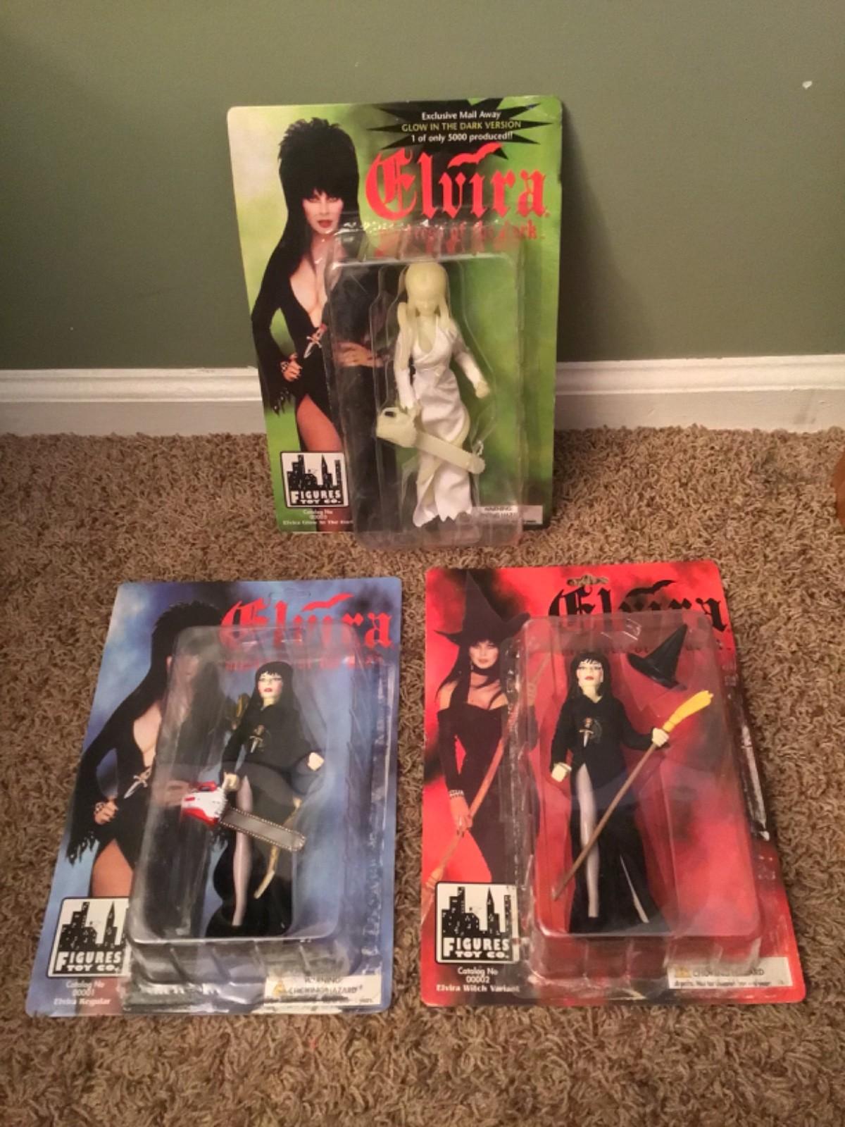 Vintage 1998 Figures Toy Co. Elvira Mistress of the Dark Lot of 3 Action Figures