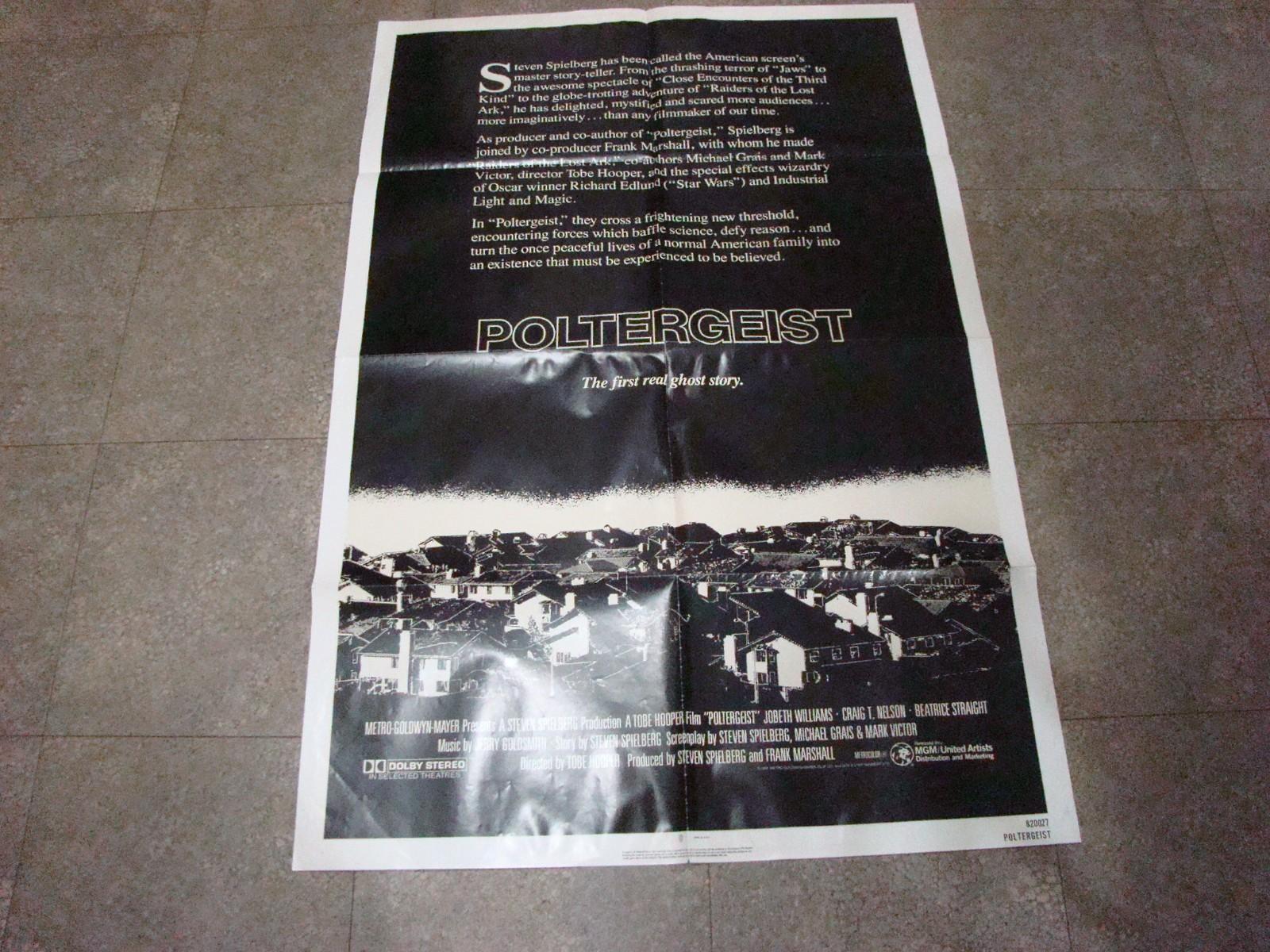 Vintage POLTERGEIST STEVEN SPIELBERG Original 1982 1-SHEET Poster STYLE B Folded