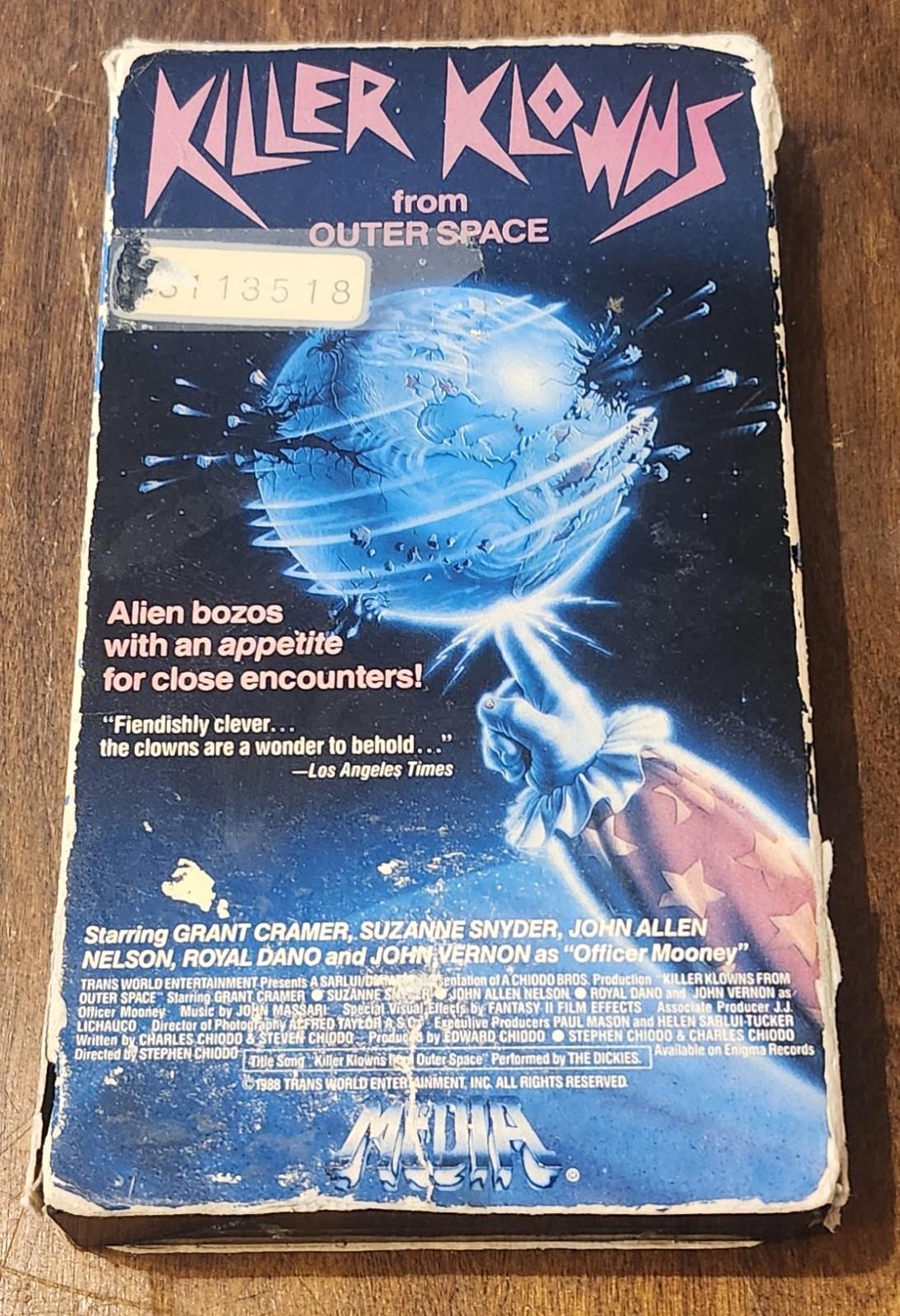 Killer Klowns From Outer Space 1988 VHS Media Horror Original Tested Rare Oop