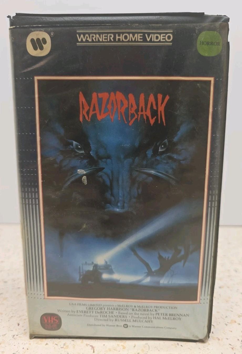 Razorback VHS 1984 Warner Home Video Horror Cult Film Clamshell Tested