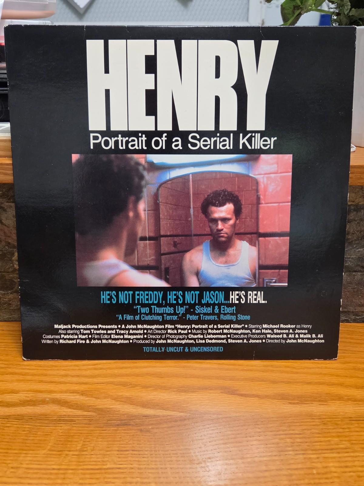 RARE!  Henry: Portrait of a Serial Killer LaserDisc Unrated Cult Horror Slasher