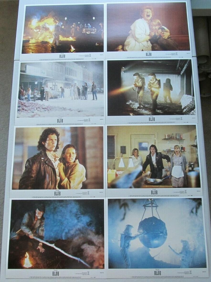 THE BLOB ORIGINAL 11X14 LOBBY CARD SET OF 8 KEVIN DILLON SHAWNEE SMITH 1988