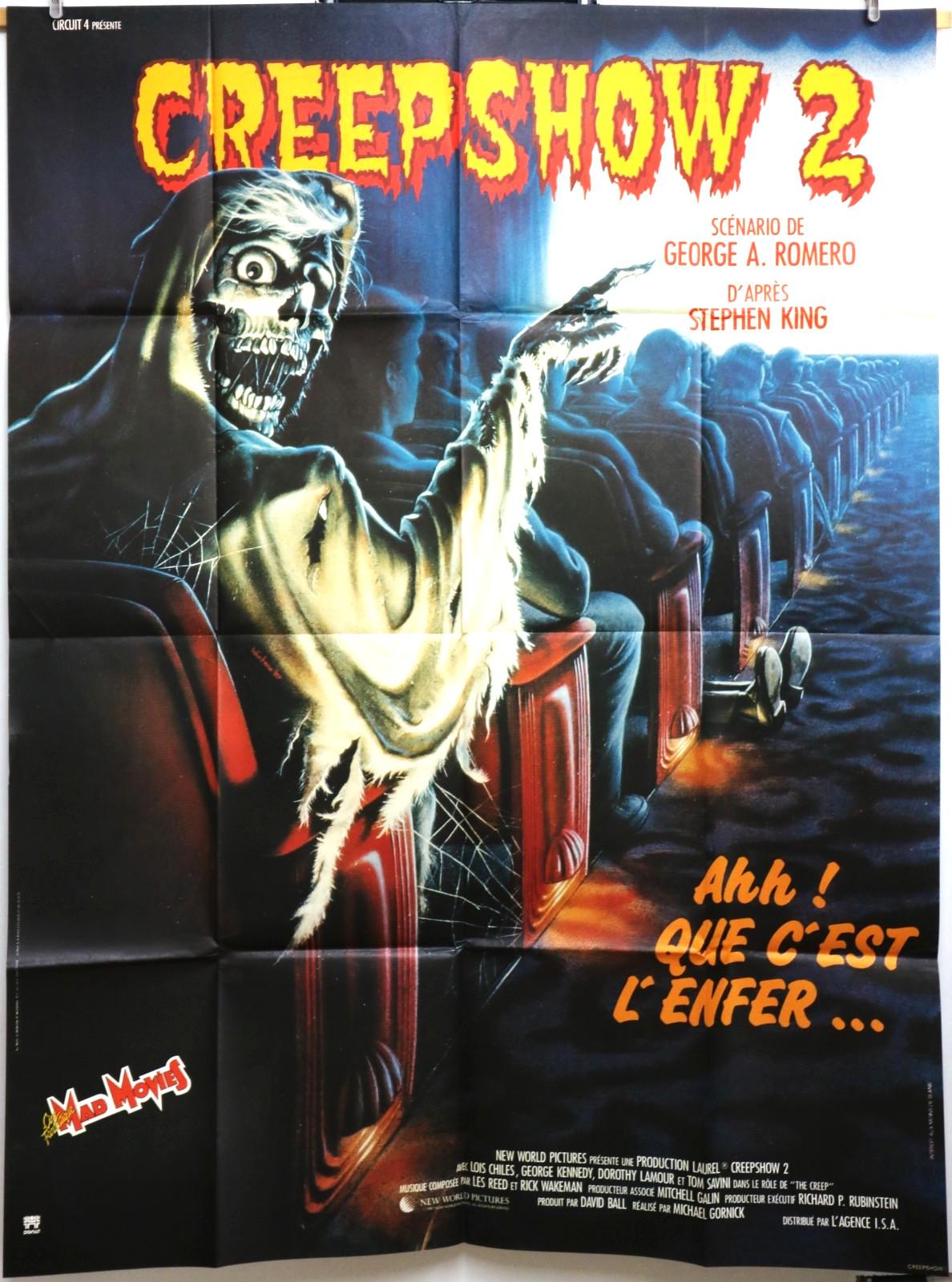 CREEPSHOW 2 1987 Vintage Large French Original Movie Poster 117x156cm