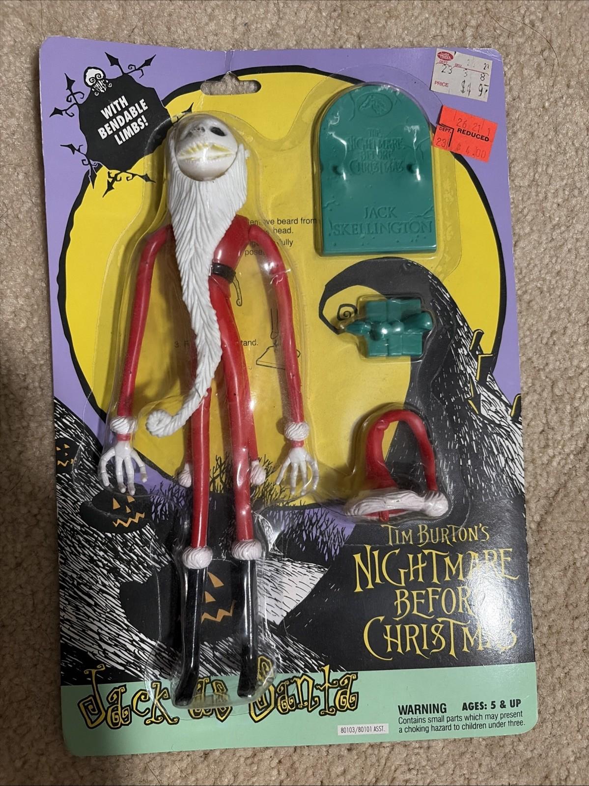 Vintage 1993 Nightmare Before Christmas JACK AS SANTA Hasbro Figure (New Sealed)