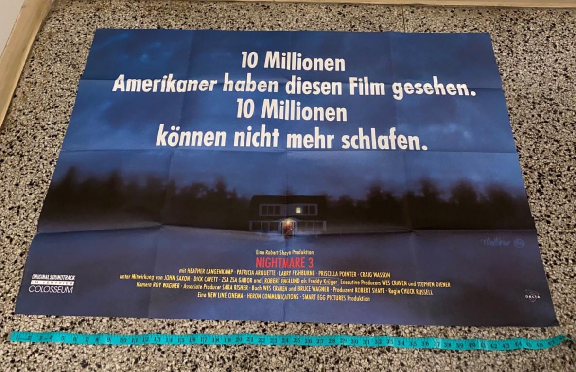 original A NIGHTMARE ON ELM STREET 3 DREAM WARRIORS German movie poster FREESHIP