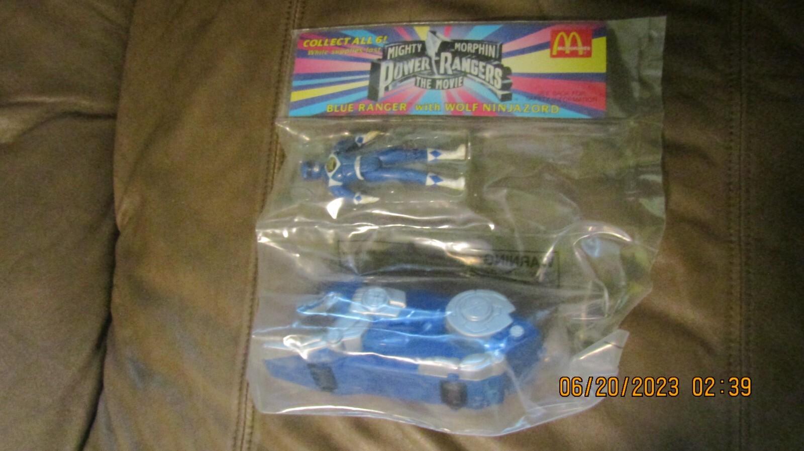 ©1994 McDonald’s Power Rangers Blue Ranger Wolf Ninjazord Toy (Sealed) NOS