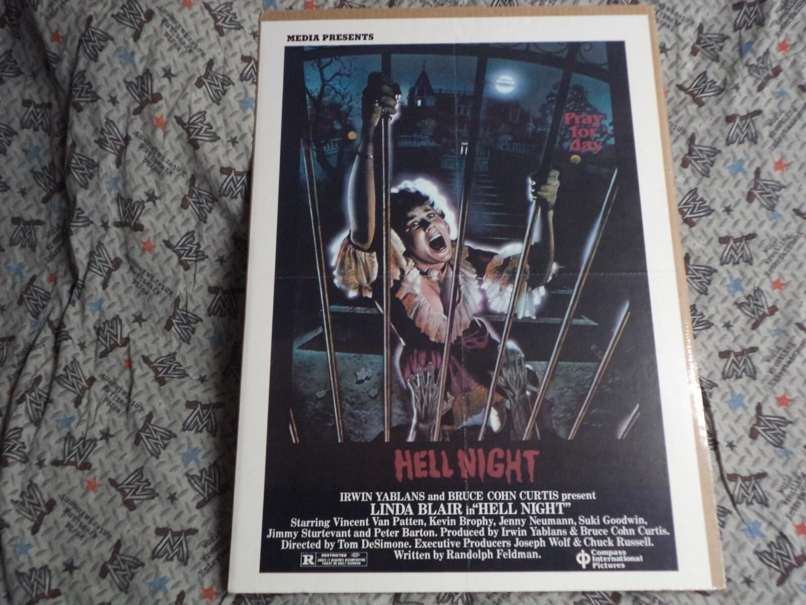 HELL NIGHT * 1981 ORIGINAL MOVIE POSTER 27x 19  LINDA BLAIR  VG SEE PICS /DESCR
