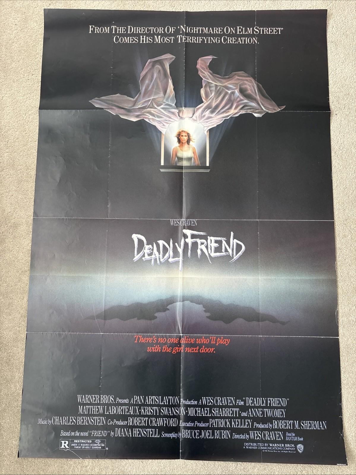 Deadly Friend (1986) Original US One Sheet Movie Poster
