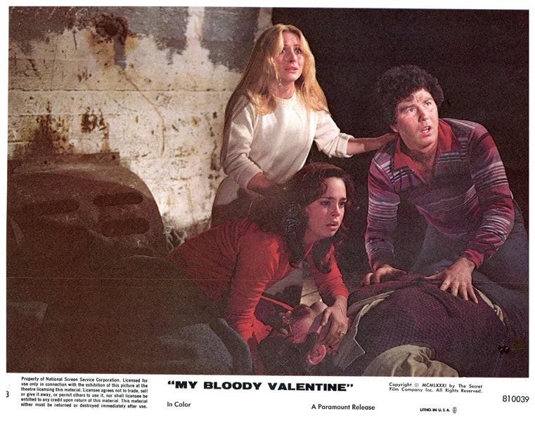 My Bloody Valentine Original Lobby Card Cynthia Dale Lori Hallier Alf Humphreys