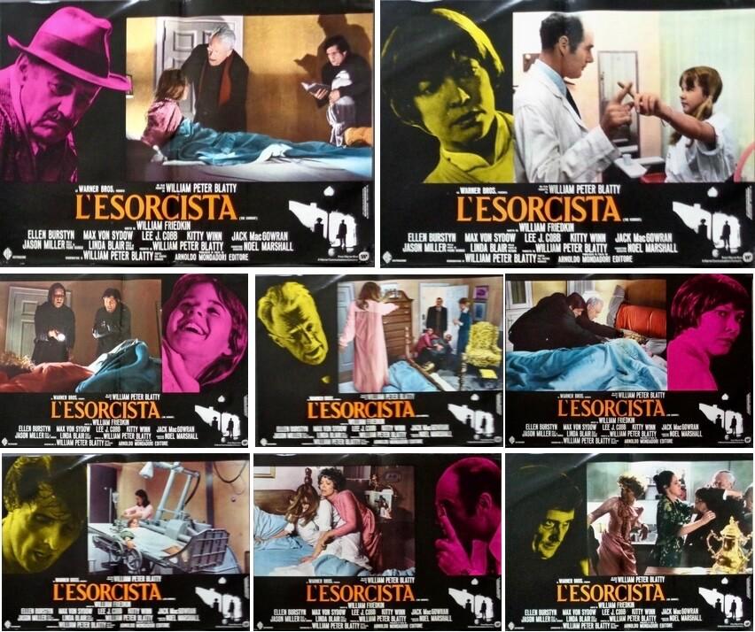 EXORCIST Italian fotobusta movie posters x8 WILLIAM FRIEDKIN LINDA BLAIR 1974