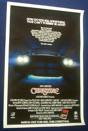 CHRISTINE ORIGINAL ROLLED RARE ADVANCE UNUSED MOVIE POSTER 1983 STEPHEN KING