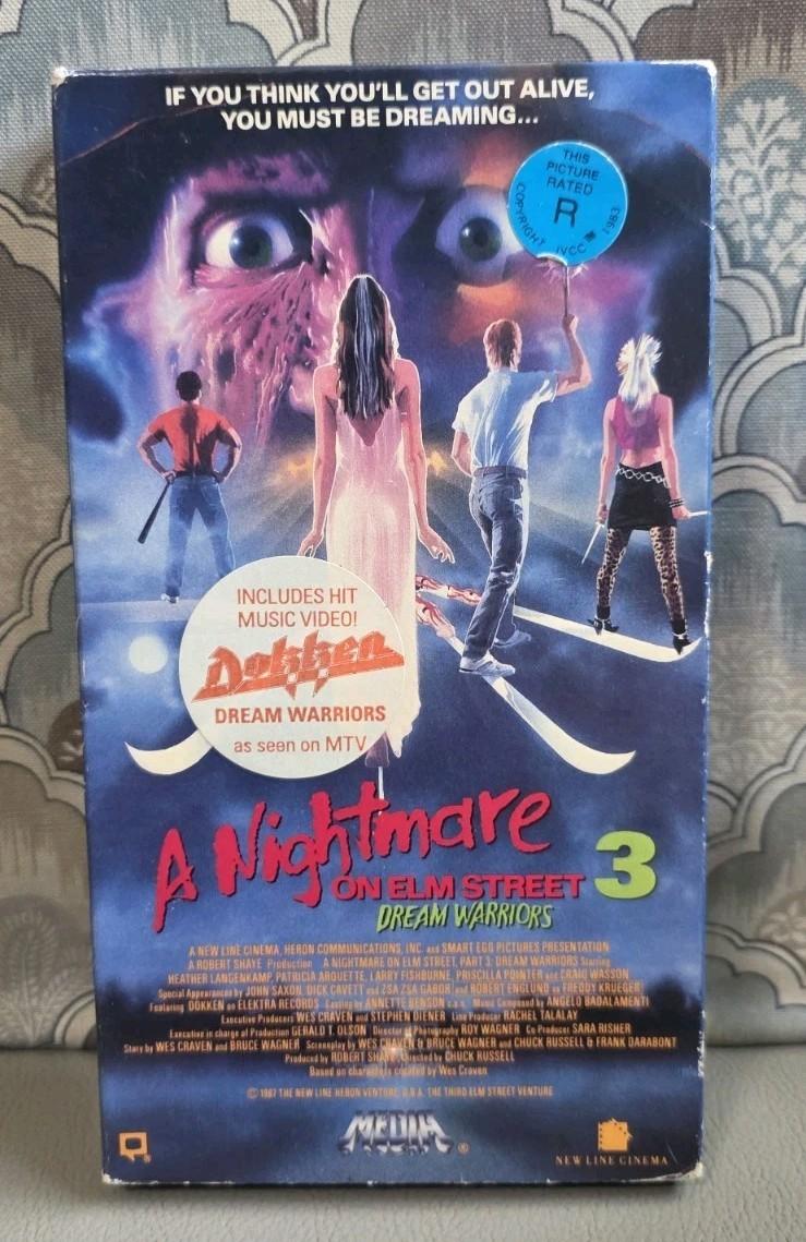 RARE! A Nightmare on Elm Street 3: Dream Warriors (VHS, 1987) First Release