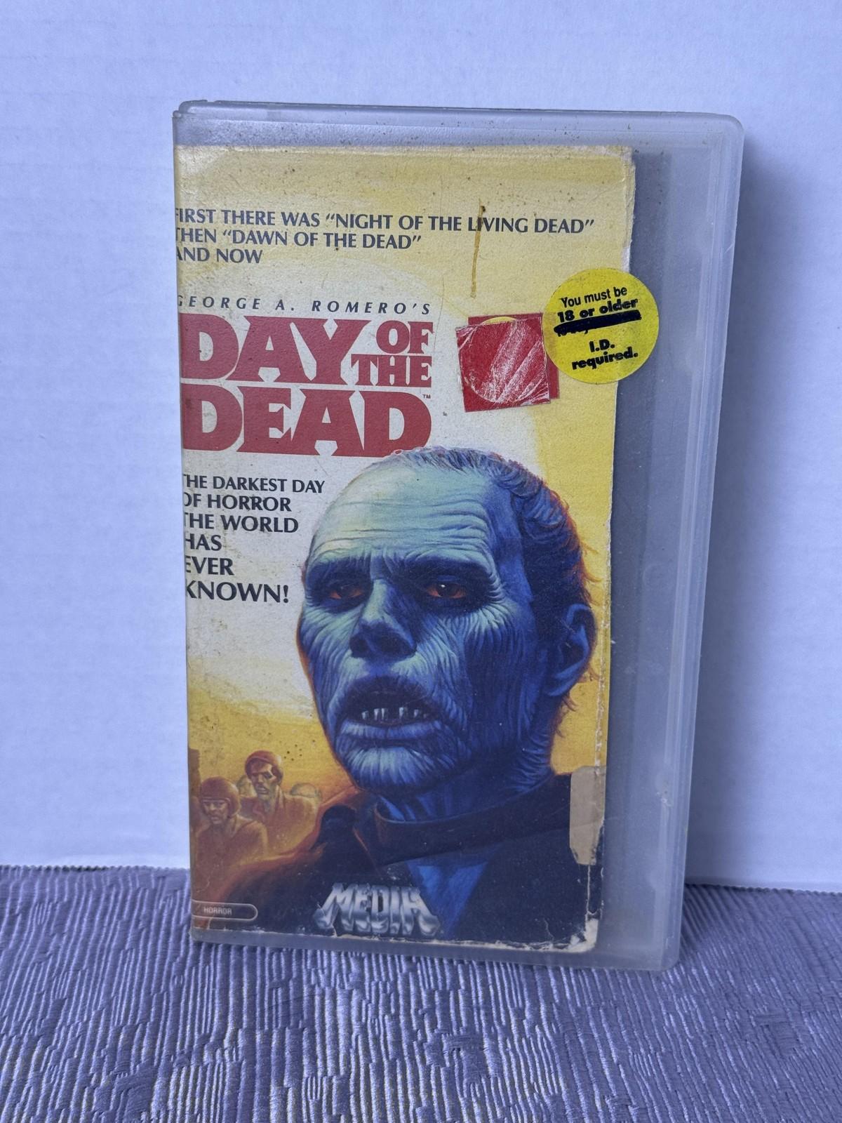 Day Of The Dead VHS Lori Cardille Zombie Horror Movie Media 1985 USA NTSC