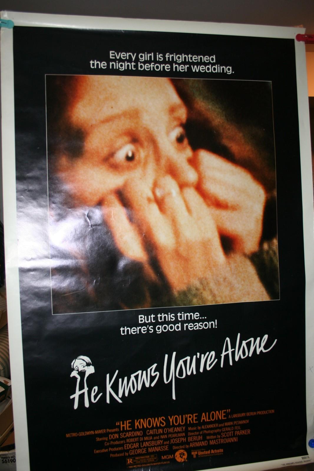 HE KNOWS YOU'RE ALONE 1980 Orig. 1-Sheet  TOM HANKS 1st Don Scardino