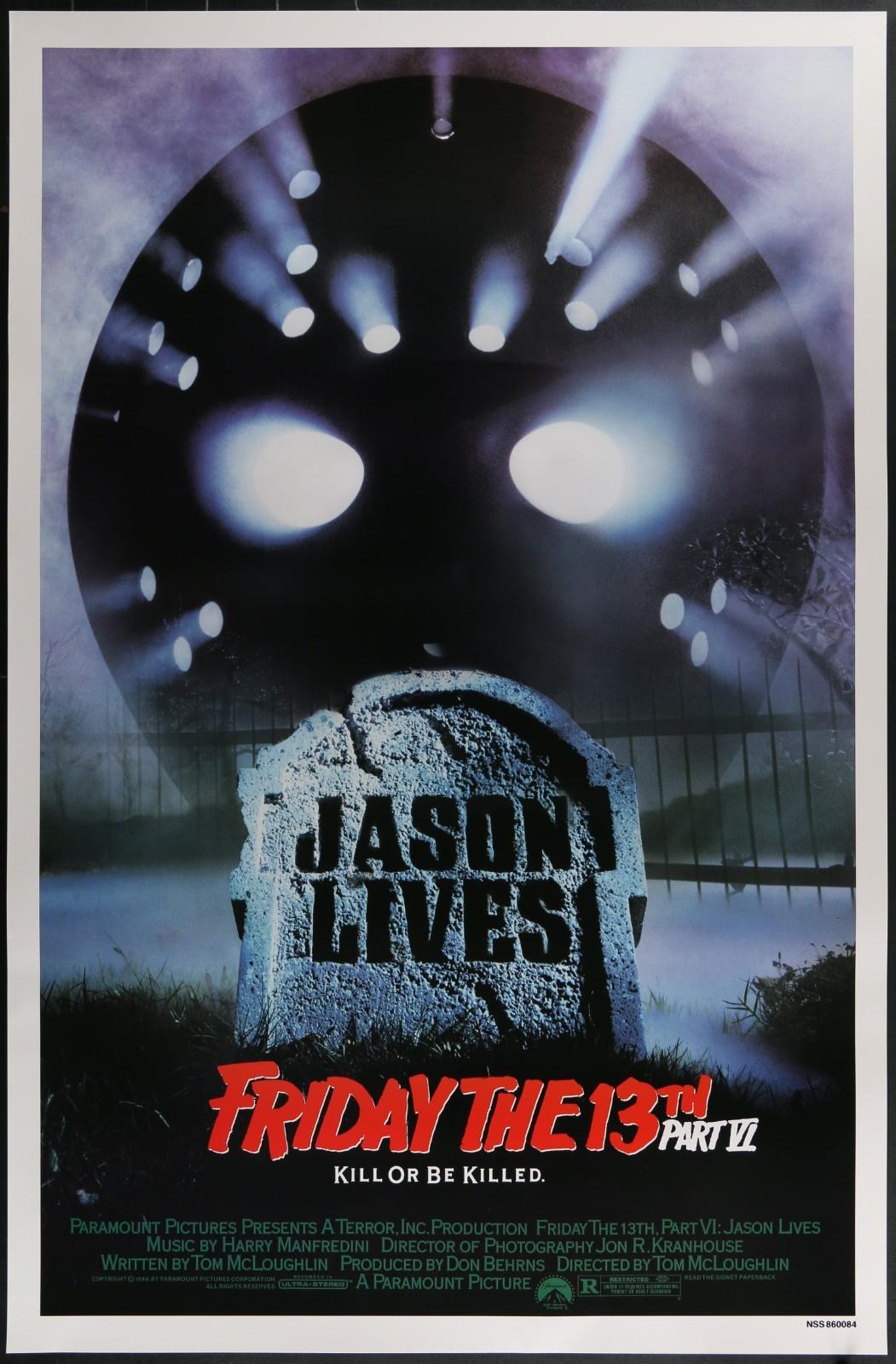 Friday The 13th Part VI Jason Lives -  original movie poster 27x41 1986
