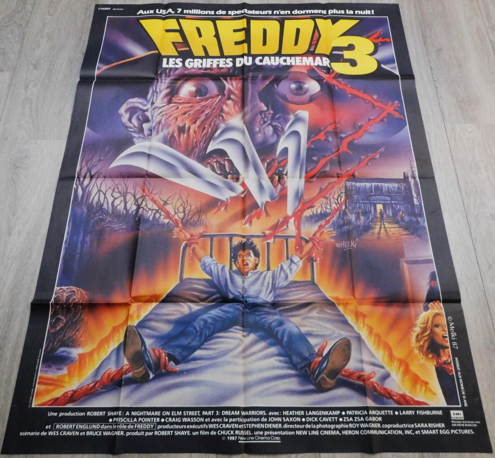 A Nightmare On Elm Street 3 Dream Warriors French Poster Original 47"63 1987