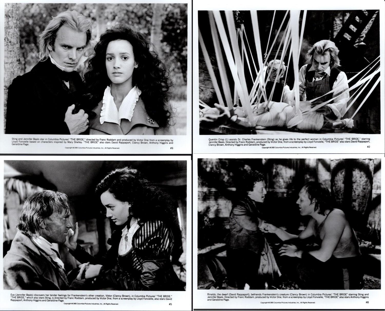 10 Press Kit 8x10 Stills 1985 THE BRIDE Sting, Jennifer Beals