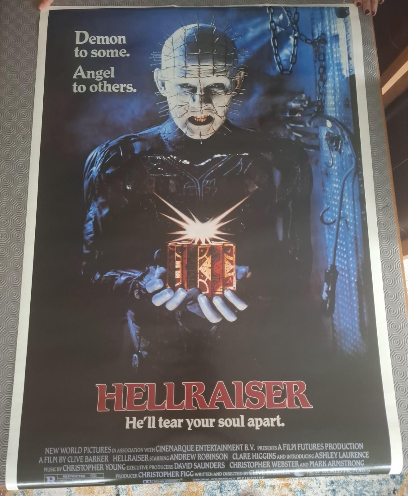  Hellraiser Original 1987 One-sheet Movie Poster Rolled Horror Pinhead 27x41