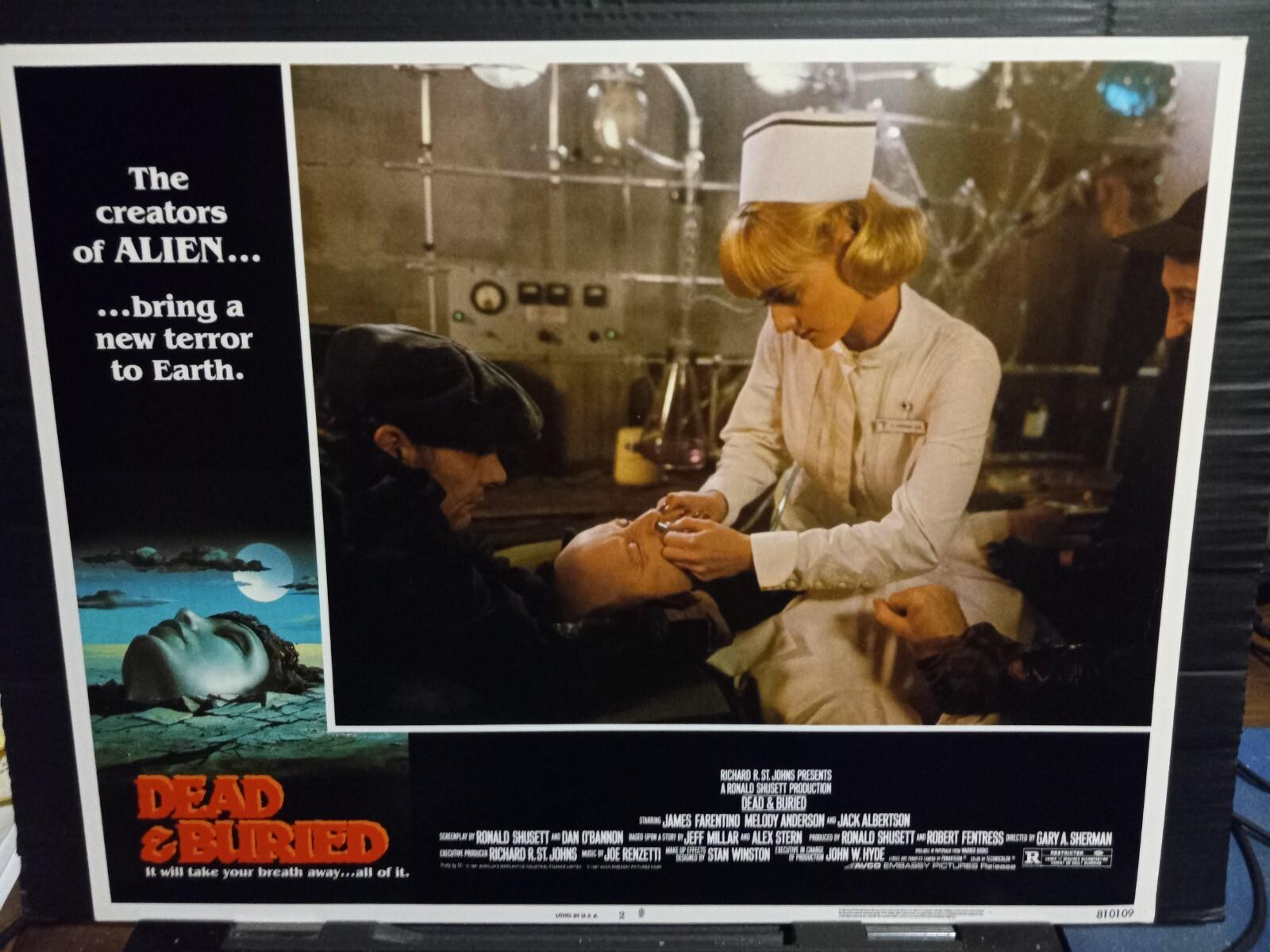 Lobby Card 1981 DEAD AND BURIED cute evil nurse Lisa Blount reanimates zombie