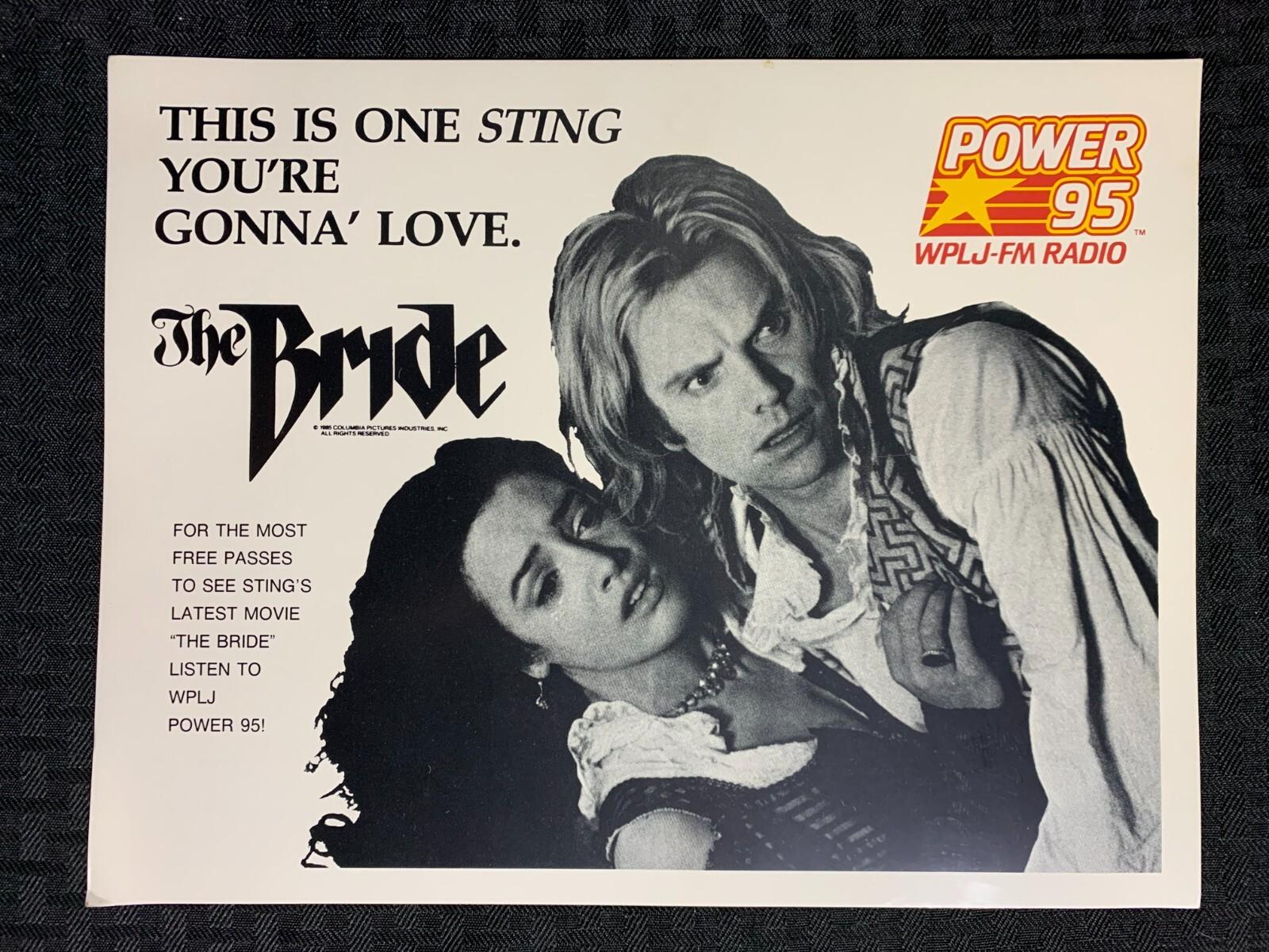 1985 THE BRIDE 11x8.5" Lobby Card? Promo Photo VG/FN 5.5 WPLJ Power 95.5 FM