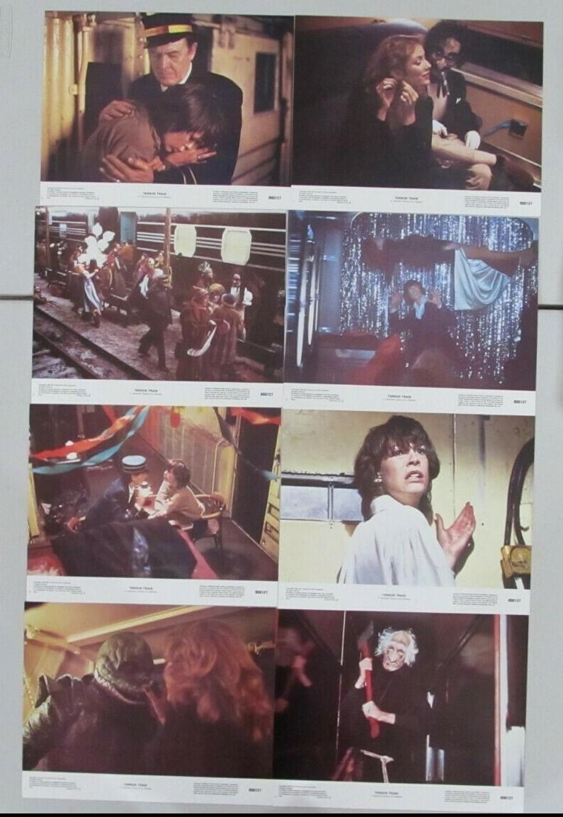 TERROR TRAIN ORIGINAL 11X14 LOBBY CARD SET OF 8 1980 JAMIE LEE CURTIS JOHNSON