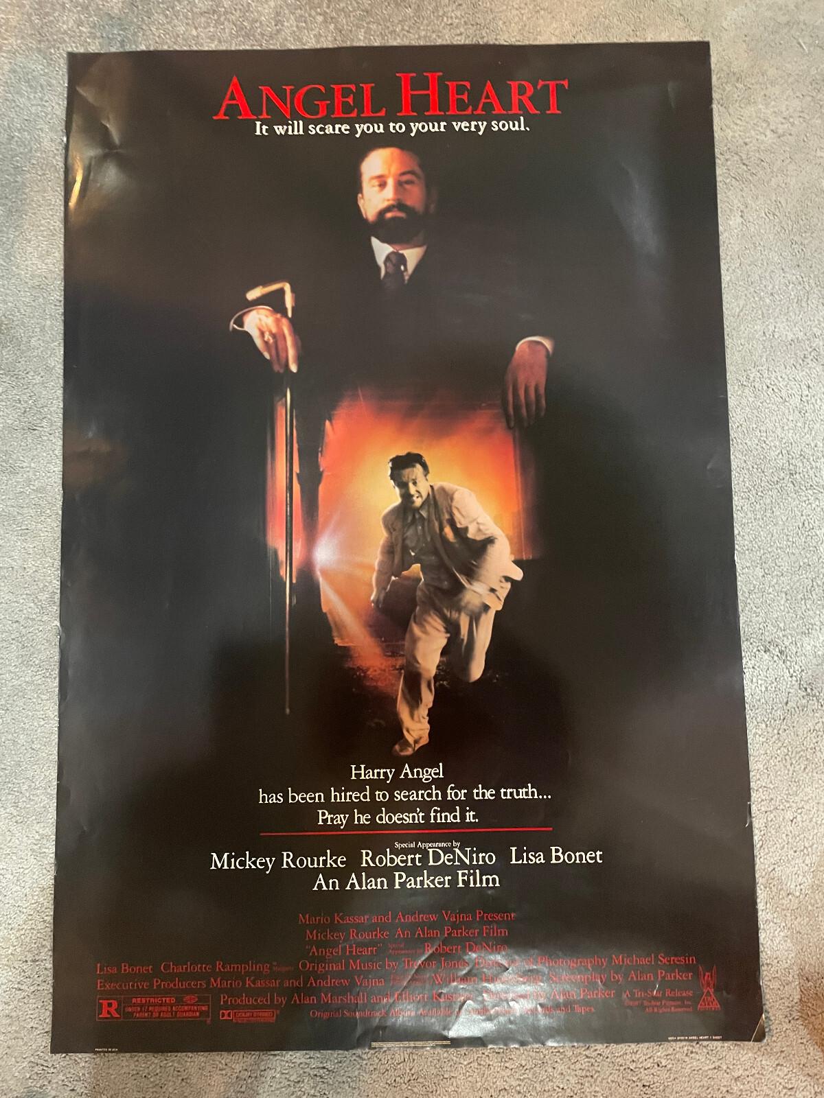 ANGEL HEART FF ORIGINAL ONE SHEET MOVIE POSTER MICKEY ROURKE (1987)