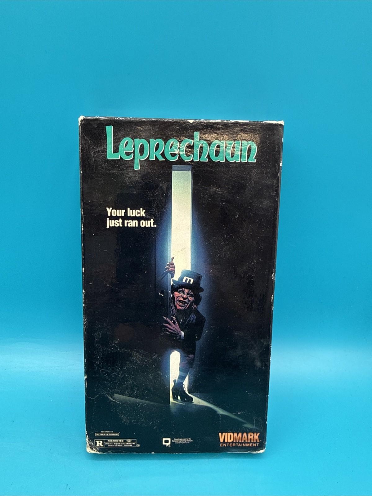 LEPRECHAUN 1992 Vidmark Ent. Warwick Davis / Jennifer Aniston rare VHS Tested