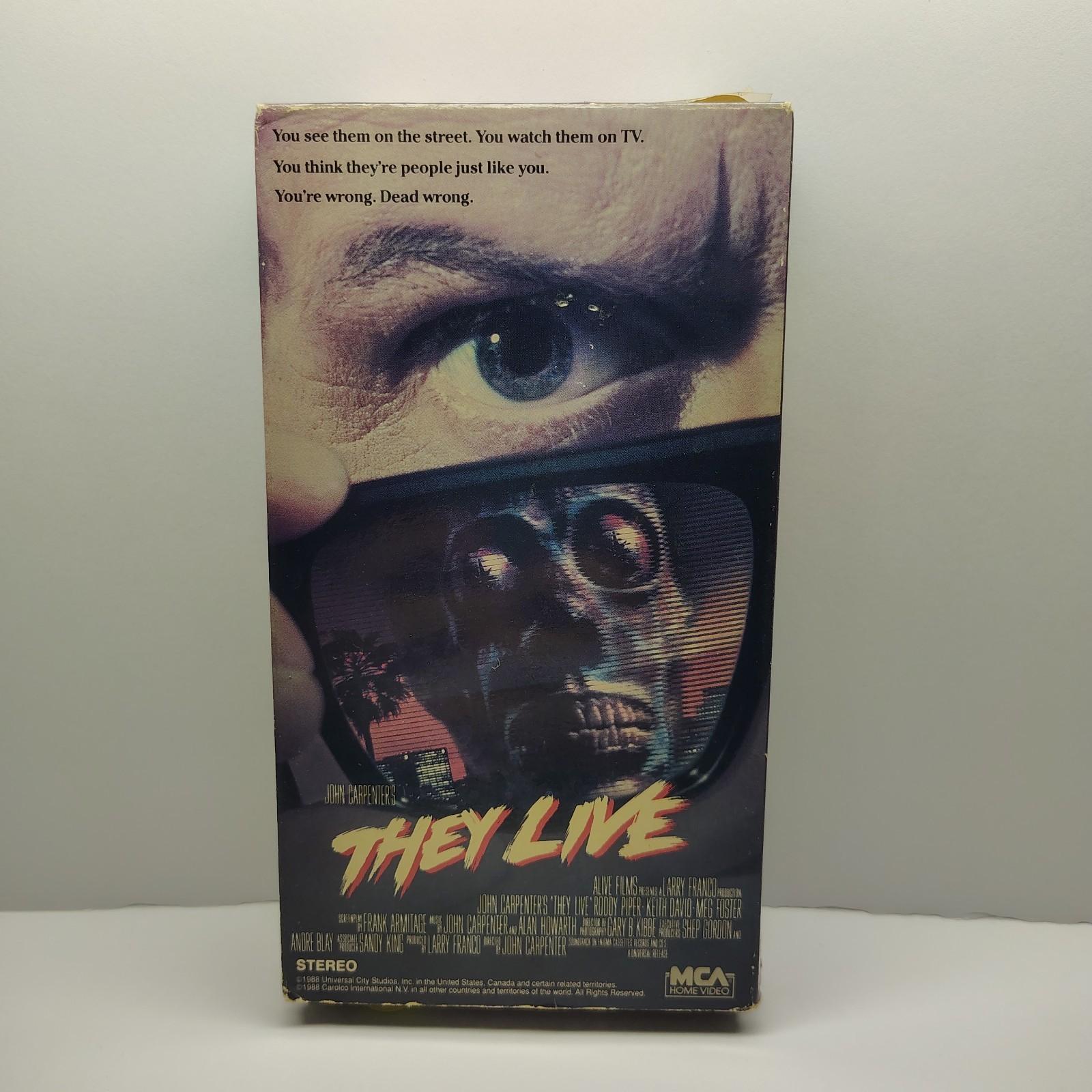They Live 1989 MCA Original VHS John Carpenter Rowdy Roddy Piper Horror Vintage