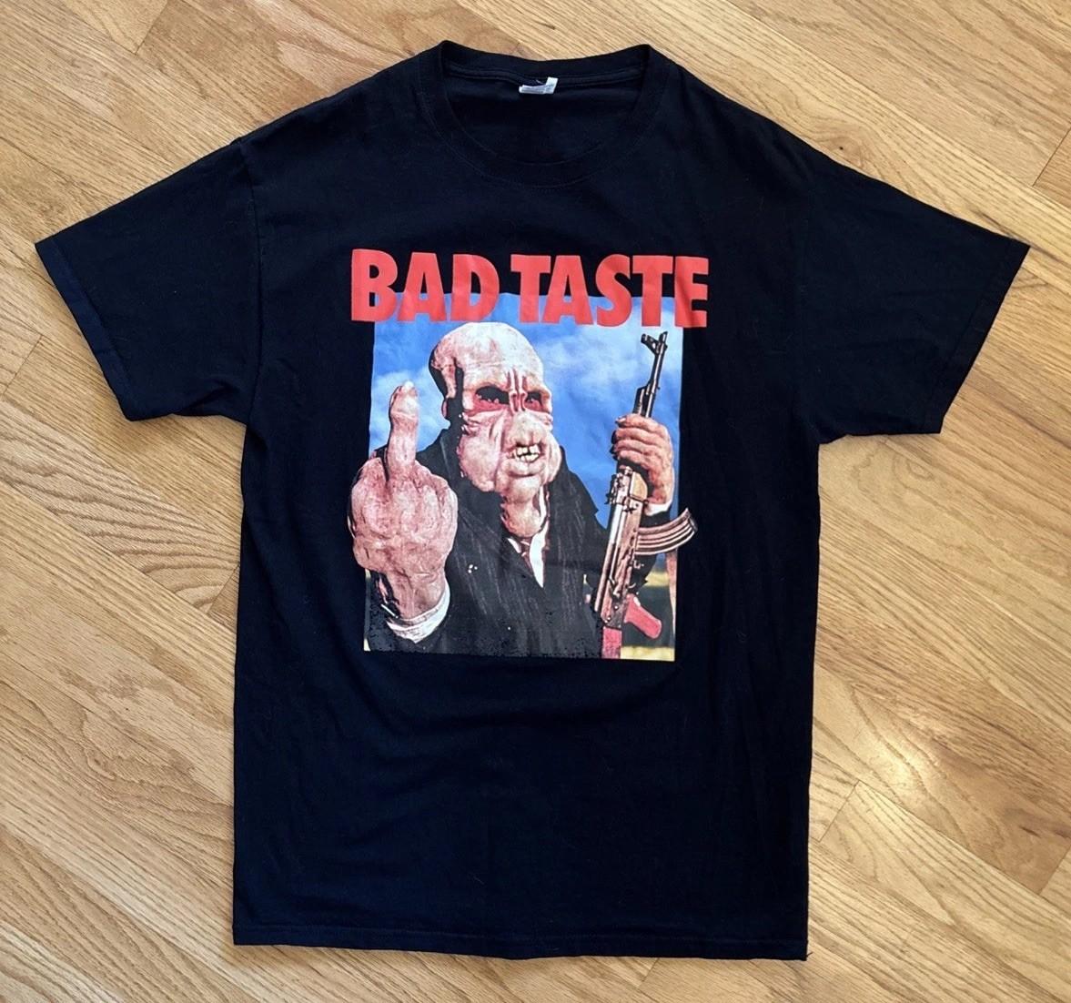Bad Taste 1987 Peter Jackson Movie Reprint Promo T Shirt Sz. M 