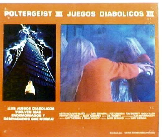Tom Skerritt, Nancy Allen POLTERGEIST III LOBBY CARD 88