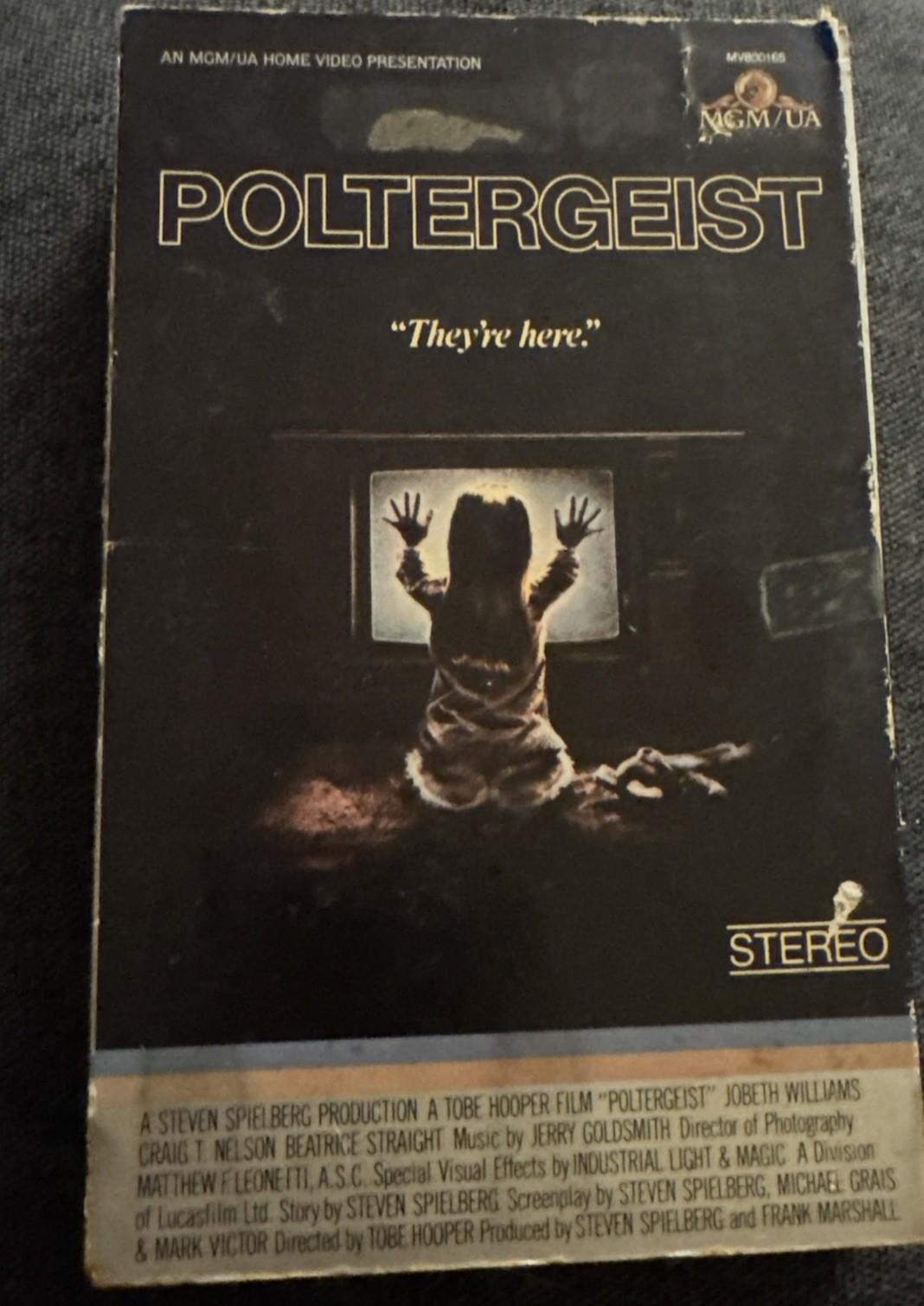 Rare Poltergeist VHS Horror 1982 MGM Big Box Gatefold Case Videophonic Sound HTF