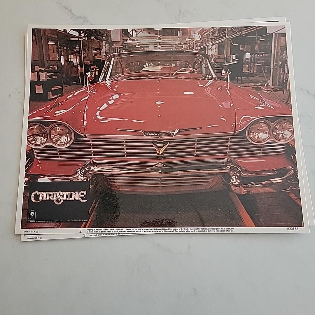 Horror! 8 CHRISTINE ORIGINAL 11x14 LOBBY CARDS JOHN CARPENTER LAMINATED 