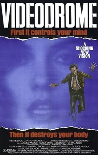 VIDEODROME ORIGINAL ROLLED 27X41 MOVIE POSTER 1983 DEBORAH HARRY JAMES WOODS