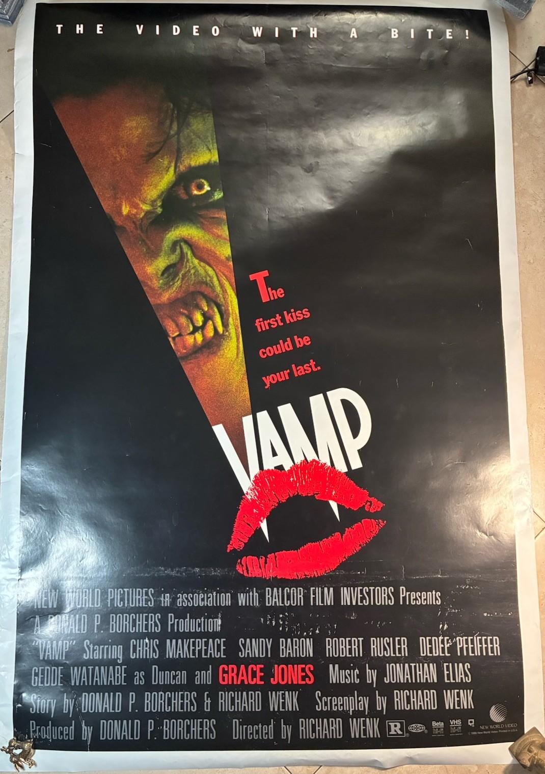 VAMP MOVIE POSTER Original 27x41 1986 HORROR FILM GRACE JONES