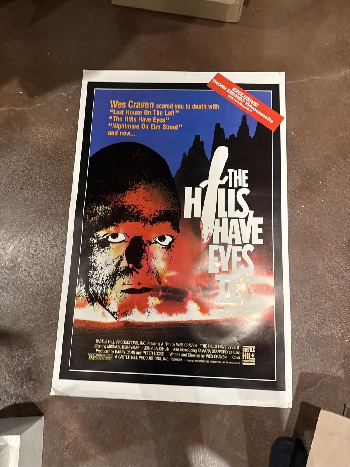 THE HILLS HAVE EYES II FF ORIGINAL VIDEO MOVIE POSTER WES CRAVEN  (1985) Rolled