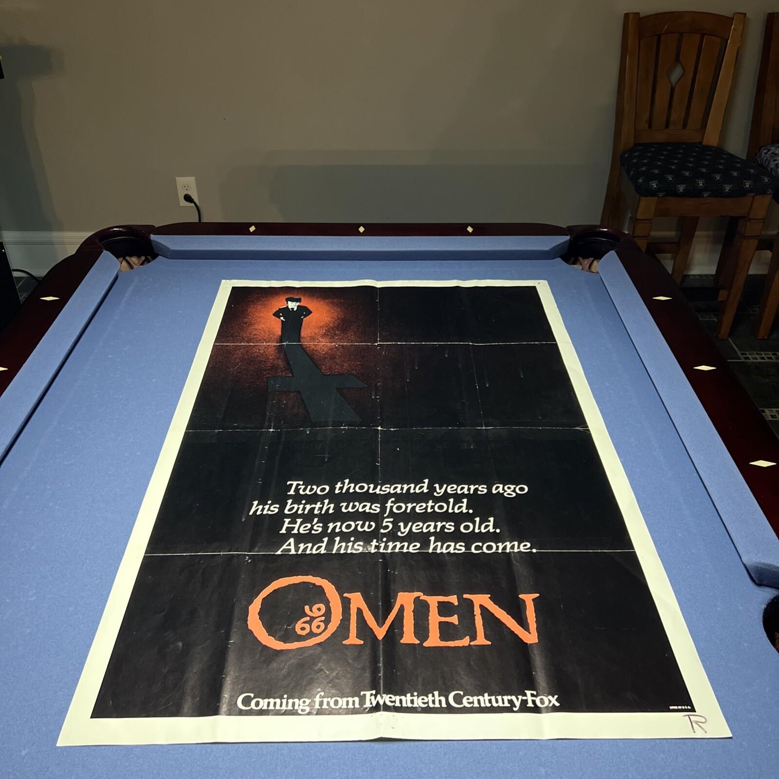 OMEN / Original 1976 Single-Sided One Sheet Movie Poster Advance B1 Version Rare