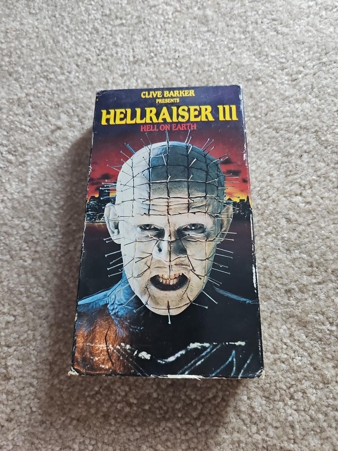 Hellraiser 3: Hell On Earth - VHS - Rare OOP! Unrated Version Halloween Horror
